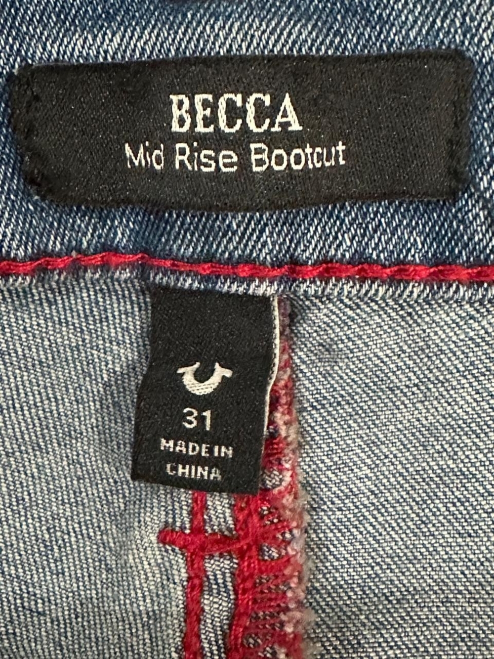 NWT True Religion Becca Big T Women’s Jeans Size 31 – Boot Cut, Medium Wintry W - Picture 6 of 16